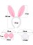 Tavşan Kostüm Seti Taç Papyon Kuyruk Pembe Renk (5047) 1