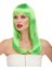 Yeşil Renk Uzun Düz Parti Peruğu (5047) 1