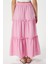 Kadın Elanora Pembe Astarlı Katlı Poplin Etek 4