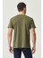 Erkek Haki %100 Pamuk Slim Fit Dar Kesim Bisiklet Yaka Tişört 10