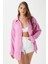 Kadın Tilda %100 Pamuk Müslin Oversize Pembe Gömlek 1