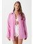 Kadın Tilda %100 Pamuk Müslin Oversize Pembe Gömlek 5