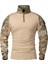 Erkekler Uzun Kollu Savaş Gömlek 1/4 Zipper Ripstop Pamuk Taktik Gömlek Lacivert Camoufalge T Shirtscolor: Siyah/boyut: Cn M (Yurt Dışından) 1