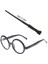 Harry Potter Asası 30 cm ve Siyah Çerçeveli Harry Potter Gözlüğü Seti (5047) 1