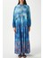 Modest Kadın Lucian Mavi %100 Viskon Maksi Boy Yazlık Elbise 5