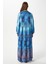 Modest Kadın Lucian Mavi %100 Viskon Maksi Boy Yazlık Elbise 6
