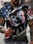Roman ve Eğlenceli Gözlük Köpek Deseni 3D Baskı T-Shirt Erkekler/kadınlar Trend Kişilik Tişört Büyük Boy Kısa Kollu Sokak Giyim Tee Renk: ETZ8G242117F/BOYUT: S (Yurt Dışından) 1