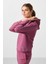 Soft Vişne Kapüşonlu Oversize Kadın Eşofman Takım - 95336 1