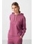 Soft Vişne Kapüşonlu Oversize Kadın Eşofman Takım - 95336 4