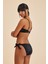 Bali Siyah Balenli Dolgulu Straplez Push-Up Yandan Bağlamalı Bikini Takım 3