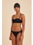 Bali Siyah Balenli Dolgulu Straplez Push-Up Yandan Bağlamalı Bikini Takım 4