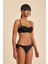 Bali Siyah Balenli Dolgulu Straplez Push-Up Yandan Bağlamalı Bikini Takım 5