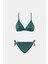 Bali Yeşil Dolgusuz Pedli Üçgen Yandan Bağlamalı Bikini Takım 1