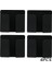Çok Fonksiyonlu Cep Telefonu Tutucu Duvara Montajlı Organizatör Depolama Kutusu Duvar Uzaktan Kumanda Şarj Dock Stant Organizatör Braket Renk: 4 Pcs-Black (Yurt Dışından) 1