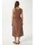 Kadın Della Kloş Kahverengi Penye Elbise 5