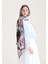 Vanılla Blossom Floş Viskon Şal Mürdüm 3