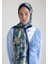 Hıbıscus Beauty Floş Viskon Şal Indigo 2