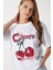 Kadın Redcherry Taşlı Kiraz Desen T-Shirt 1