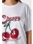Kadın Redcherry Taşlı Kiraz Desen T-Shirt 4