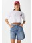 Kadın Cute Kiraz Baskılı Beyaz Crop T-Shirt 2