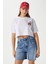 Kadın Cute Kiraz Baskılı Beyaz Crop T-Shirt 8