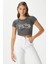 Kadın Fifth Yıkamalı Antrasit Crop Top 3