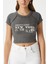 Kadın Fifth Yıkamalı Antrasit Crop Top 4