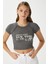 Kadın Fifth Yıkamalı Antrasit Crop Top 7