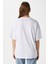 Kadın Something Kiraz Baskılı Beyaz Oversize T-Shirt 6