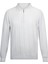 Gri Regular Fit Fermuarlı Polo Yaka Rayon Triko Kazak 1