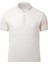 Ekru Regular Fit Polo Yaka Rayon Tişört 1