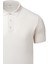 Ekru Regular Fit Polo Yaka Rayon Tişört 2