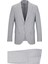 Gri Slim Fit Mono Yaka Klasik Takım Elbise 1