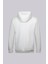 Beyaz Regular Pamuklu Kapüşonlu Kanguru Cepli Sweatshirt 2