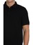 Siyah Regular Fit 100% Pamuk Polo Yaka Merserize Tişört 4