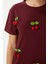 Kadın Chery Bordo Kiraz Dikişli T-Shirt 3