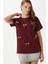 Kadın Chery Bordo Kiraz Dikişli T-Shirt 5