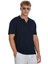 Lacivert Regular Fit Polo Yaka Rayon Tişört 1