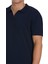 Lacivert Regular Fit Polo Yaka Rayon Tişört 4