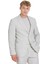Bej Slim Fit Mono Yaka Keten Takım Elbise 2