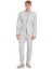 Bej Slim Fit Mono Yaka Keten Takım Elbise 3