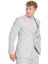 Bej Slim Fit Mono Yaka Keten Takım Elbise 4