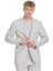 Bej Slim Fit Mono Yaka Keten Takım Elbise 6