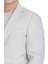Bej Slim Fit Mono Yaka Keten Takım Elbise 8
