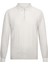 Bej Regular Fit Fermuarlı Polo Yaka Rayon Triko Kazak 1