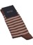 Kahverengi Çizgili Pamuklu Soket Çorap 1
