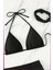 Siyah 4'lü Mayo , Bikini Takımı Mini Etekli , ( Saç Bandajı Dahil ) 3