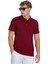 Bordo Regular Fit 100% Pamuklu Polo Yaka Tişört 3