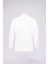 Beyaz Regular Fit Mono Yaka Casual Keten Ceket 2