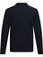 Lacivert Regular Fit Fermuarlı Polo Yaka Rayon Triko Kazak 2